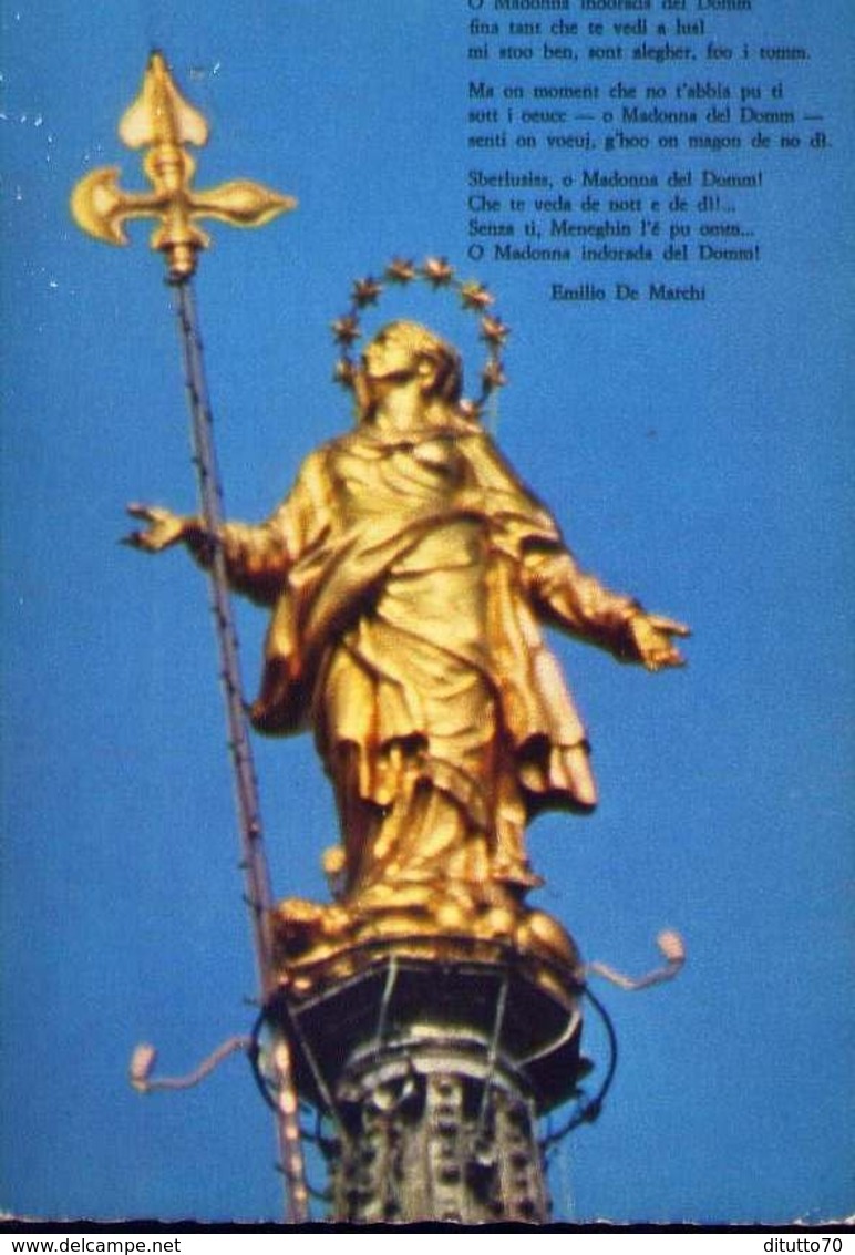 Milano - La Statua Della Madonnina - Formato Grande Viaggiata – E 14 - Vergine Maria E Madonne