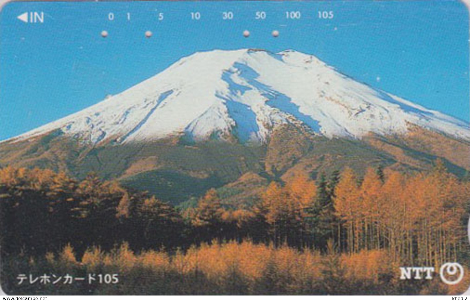 Télécarte Japon / NTT 111-031 - Montagne MONT FUJI -  Mountain Japan Phonecard - Berg Telefonkarte - 358 - Landschaften