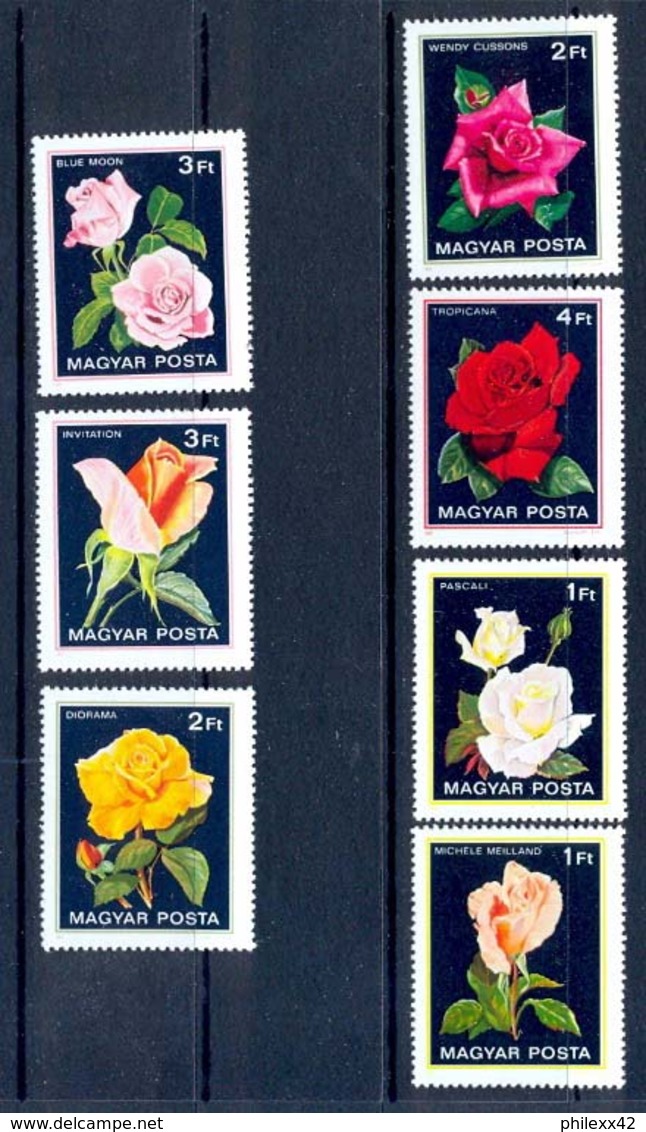 077 Hongrie (Hungary) MNH ** N° 2806 / 2812 Fleurs (fleur Flower Flowers) ROSES COTE 6 Euros - Roses