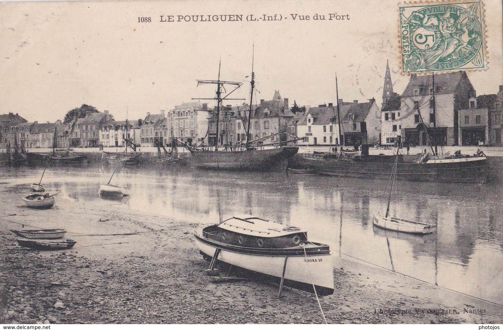 CPA/ Le Pouliguen (44) Vue Du Port  Quais  Bateaux  Usona IV     Ed Vasselier - Le Pouliguen