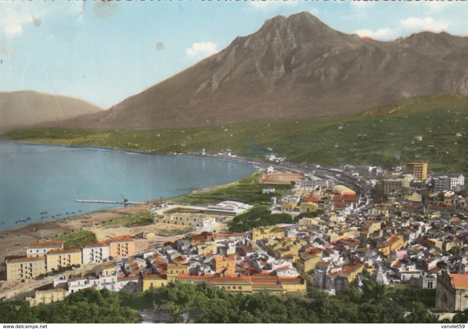 TERMINI IMERESE-PALERMO-PANORAMA E MONTE CALOGERO-CARTOLINA VERA FOTOGRAFIA VIAGGIATA IL 14-2-1964 - Palermo