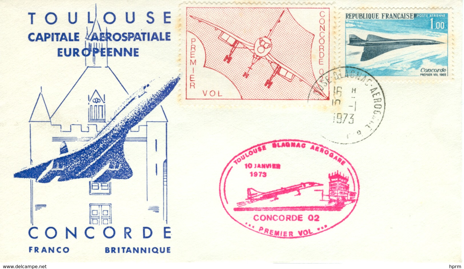 1973 TOULOUSE PREMIER VOL CONCORDE 02 - Aviation