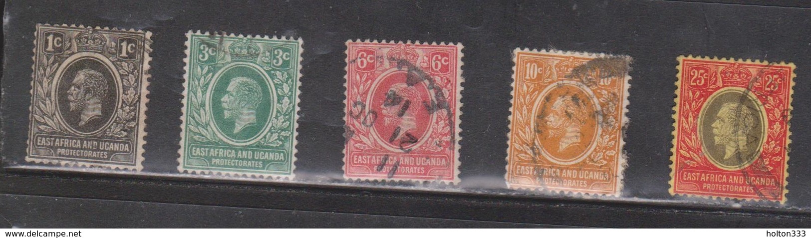 EAST AFRICA & UGANDA Scott # 40-3, 46 Used - KGV - Protettorati De Africa Orientale E Uganda