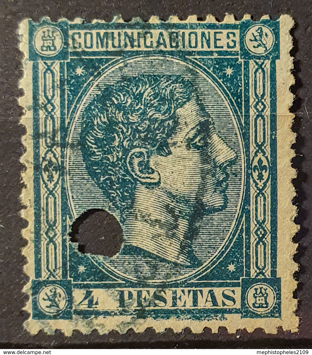 SPAIN 1875 - Canceled - Sc# 220 - 4Pts - Used Stamps