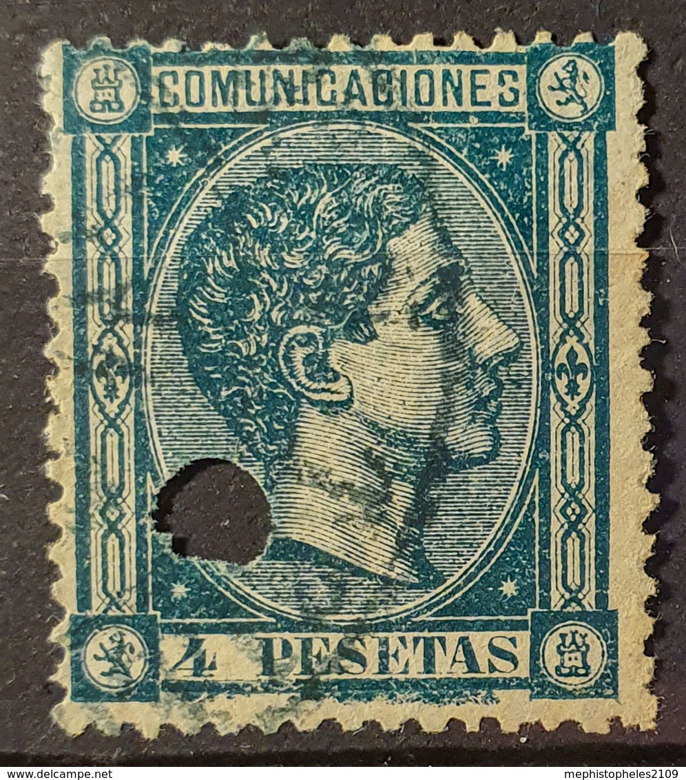 SPAIN 1875 - Canceled - Sc# 220 - 4Pts - Usados