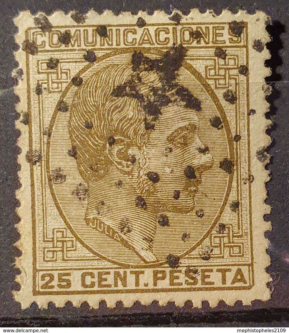 SPAIN 1878 - Canceled - Sc# 236 - 25c - Gebruikt