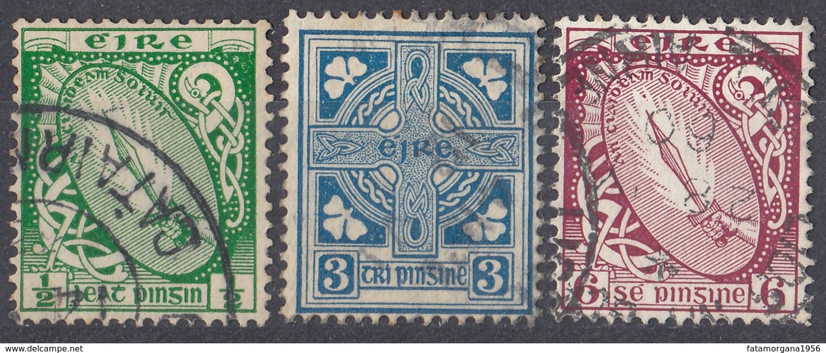 IRLANDA - 1922/1924 - Lotto Di 3 Valori Usati: Yvert  40, 45 E 48, Come Da Immagine. - Usati