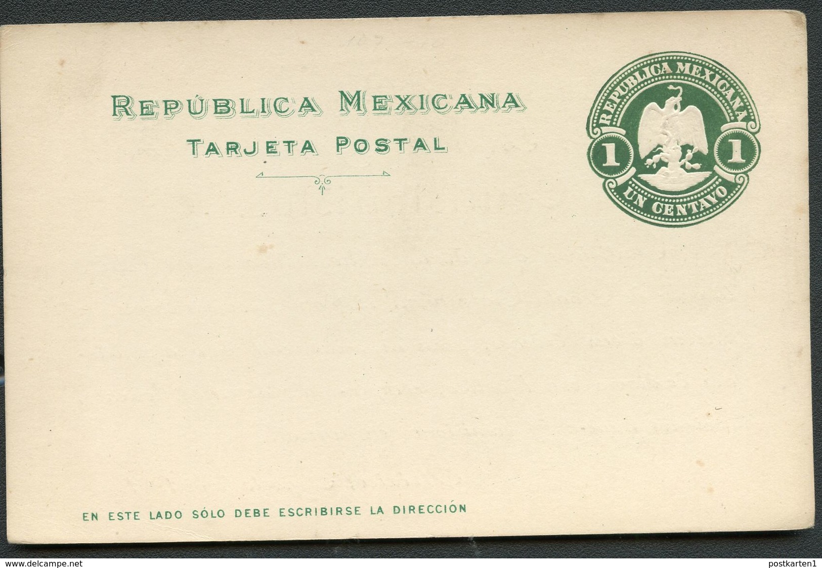 Mexico Postal Card MEPSI #PC104 Die I Preprinted 1901 - Mexique