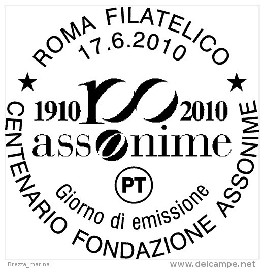 ITALIA - Usato - 2010 - 100 Anni Della Fondazione Di Assonime - Logo - 0,60 - 2001-10: Gebraucht