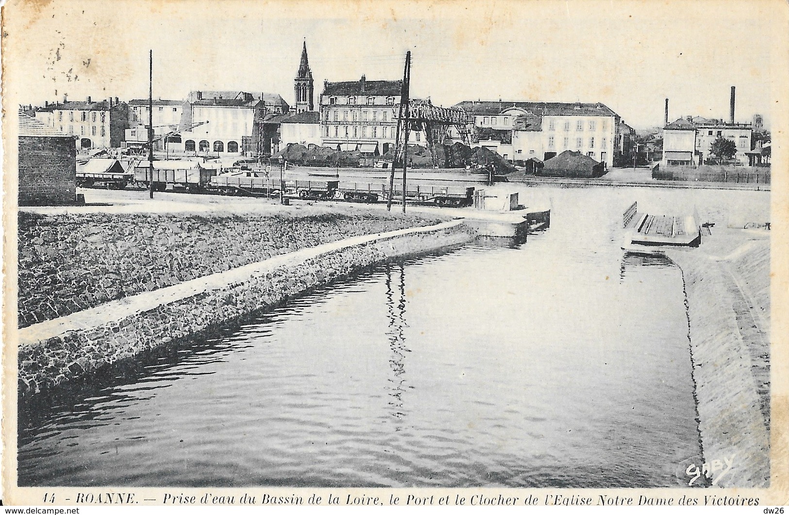 Roanne - Prise D'eau Du Bassin De La Loire, Le Port Et Le Clocher De L'Eglise Notre Dame Des Victoires - Gaby N° 14 - Roanne