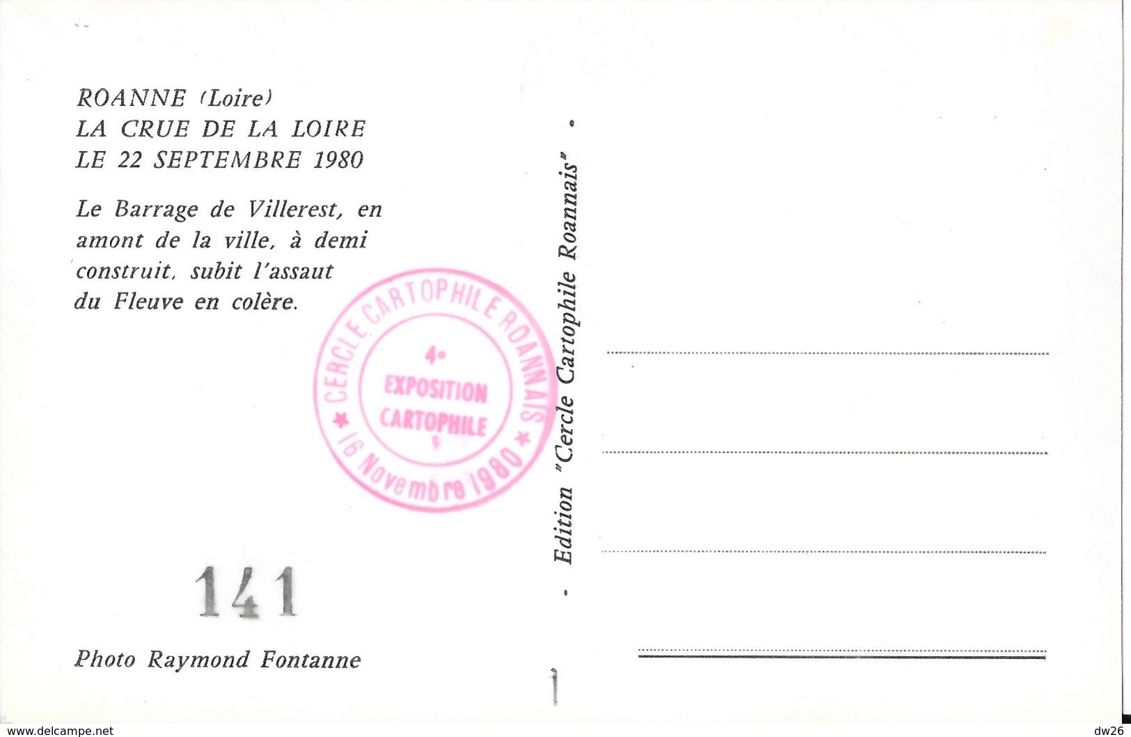 Roanne - La Crue De La Loire Le 22 Septembre 1980, Barrage De Villerest Subit L'assaut Du Fleuve En Colère - Roanne