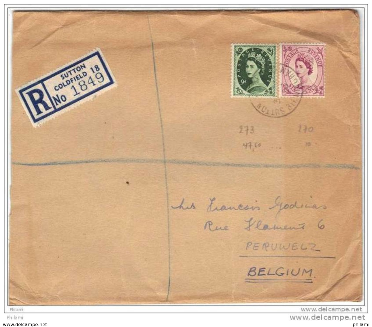 GRANDE BRETAGNE, REGISTERED LETTER. (JL47) - Lettres & Documents