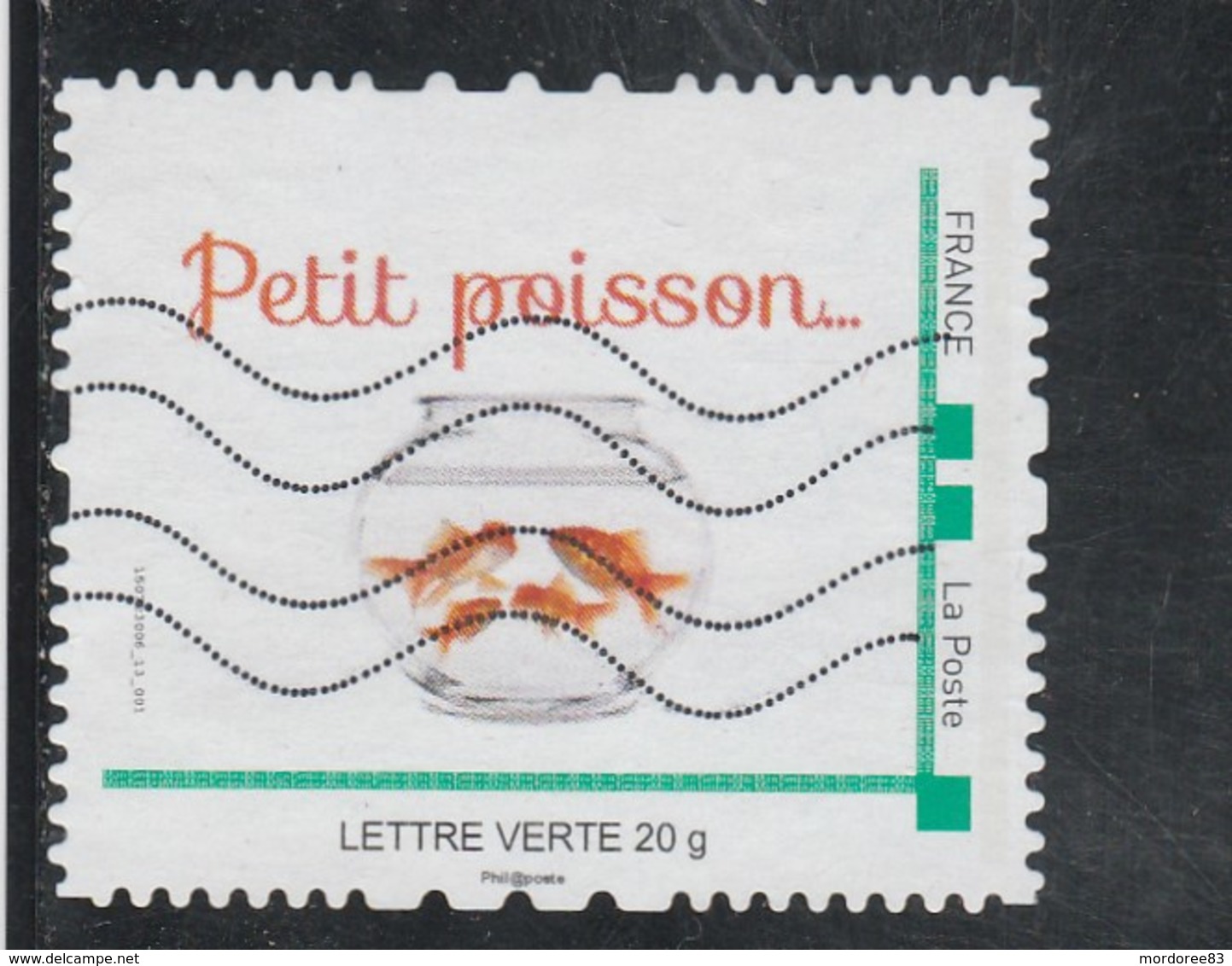 MONTIMBRAMOI PETIT POISSON OBLITERE BOCAL POISSONS ROUGE - Autres & Non Classés