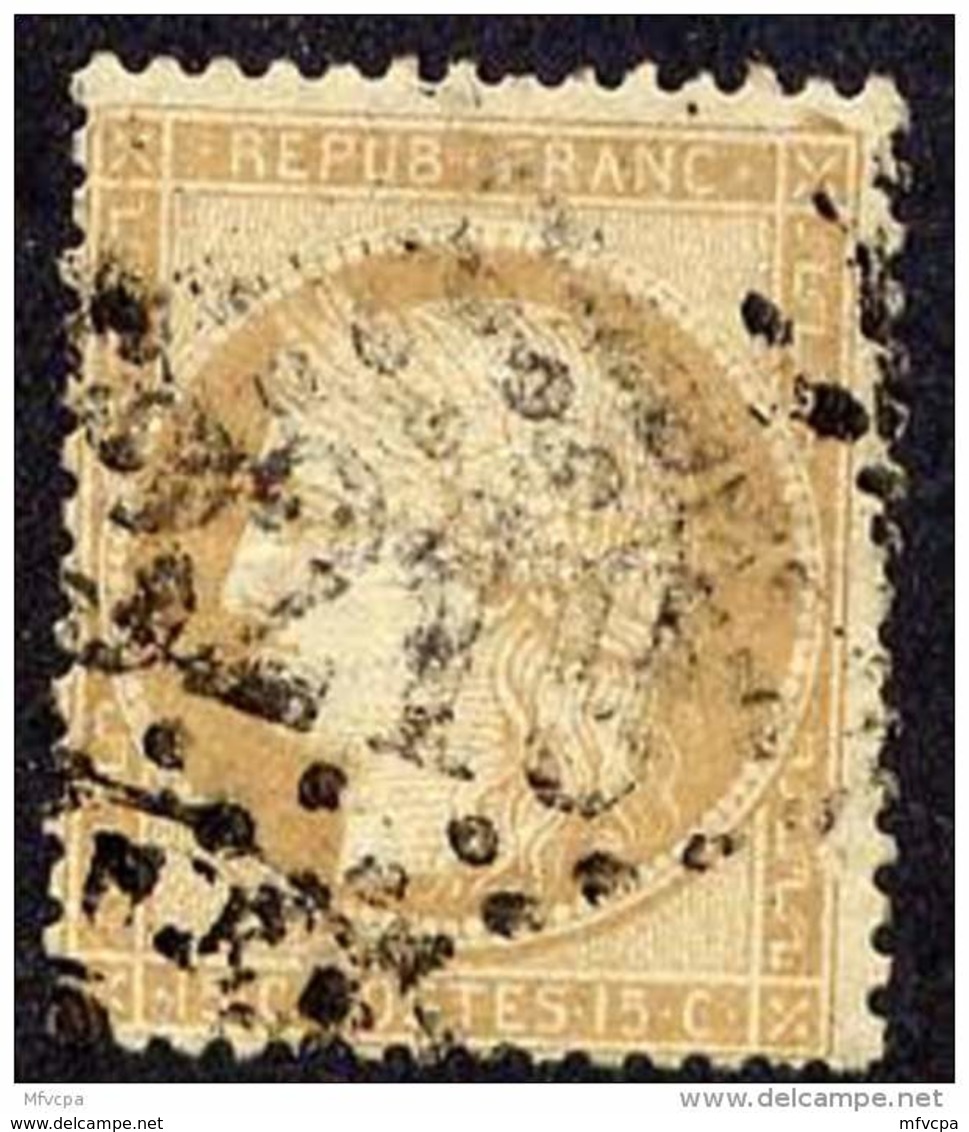 D233 YT 59 III République Var. 15 C Bistre GC 3210 Rosière De Picardie  Somme - 1871-1875 Ceres