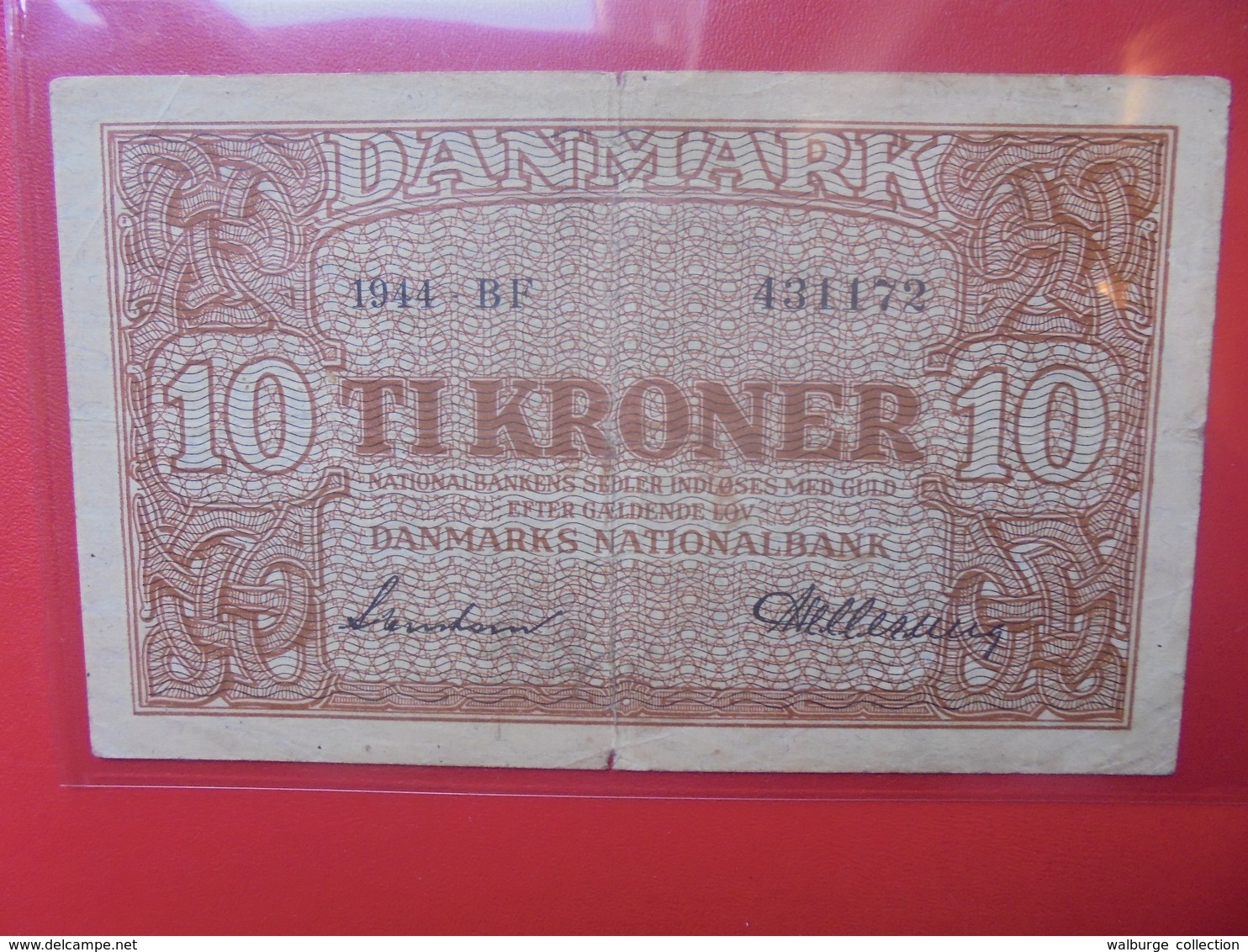 DANEMARK 10 KRONER 1944 CIRCULER (B.10) - Danemark