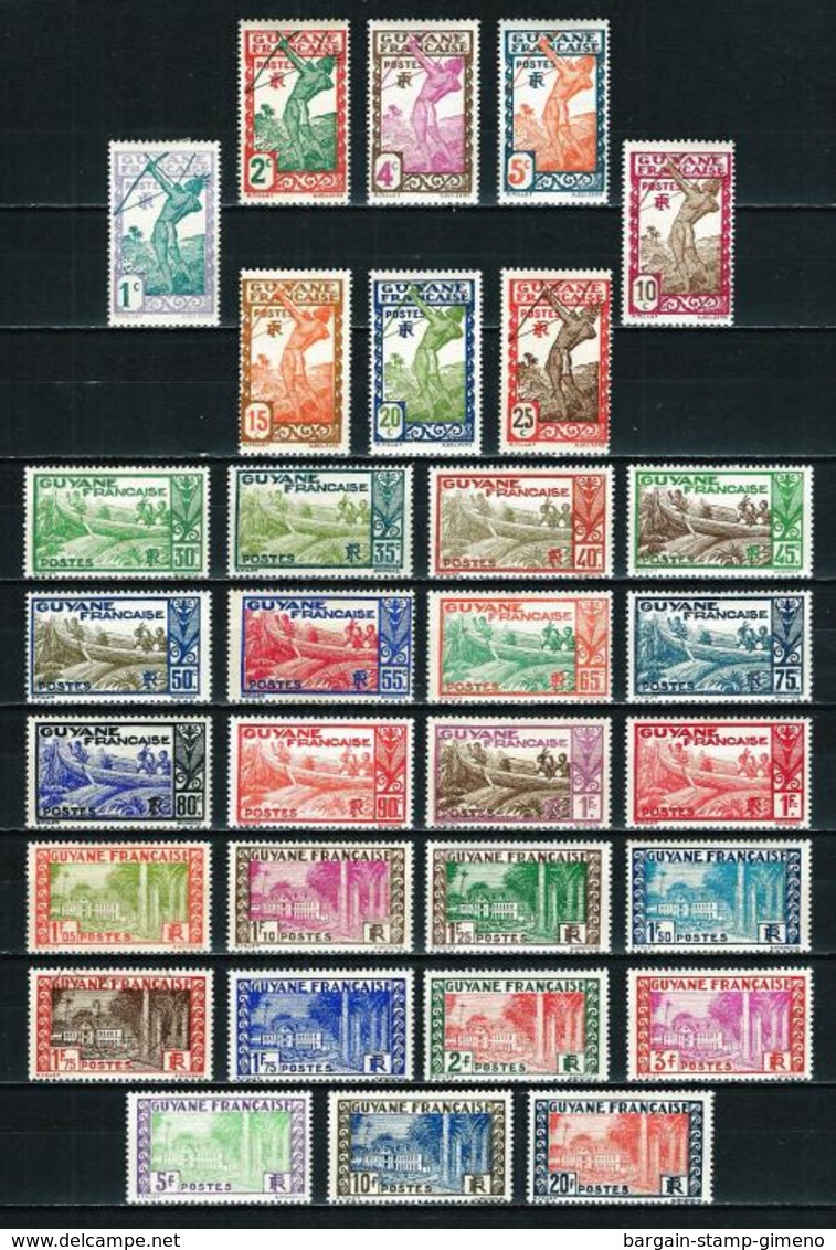 Guayana (Francesa) Nº 109/32*/(*)/** Cat.41,50€ - Unused Stamps