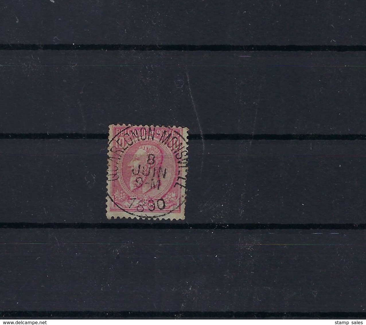 N°46 (ntz) GESTEMPELD Quaregnon-Monsville 1890 COBA € 8,00 - 1884-1891 Léopold II