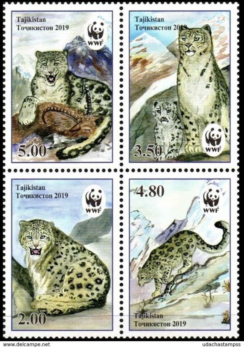 Tajikistan 2019 Snow Leopard Wwf 4v MNH - Other & Unclassified