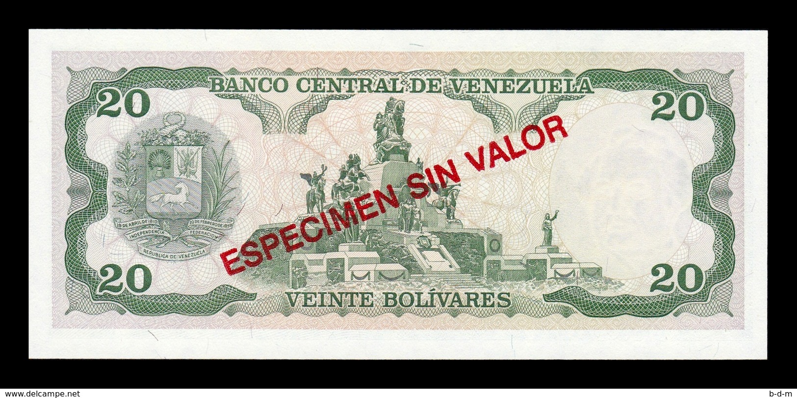 Venezuela 20 Bolívares 1998 Pick 63Fs Specimen SC UNC - Venezuela