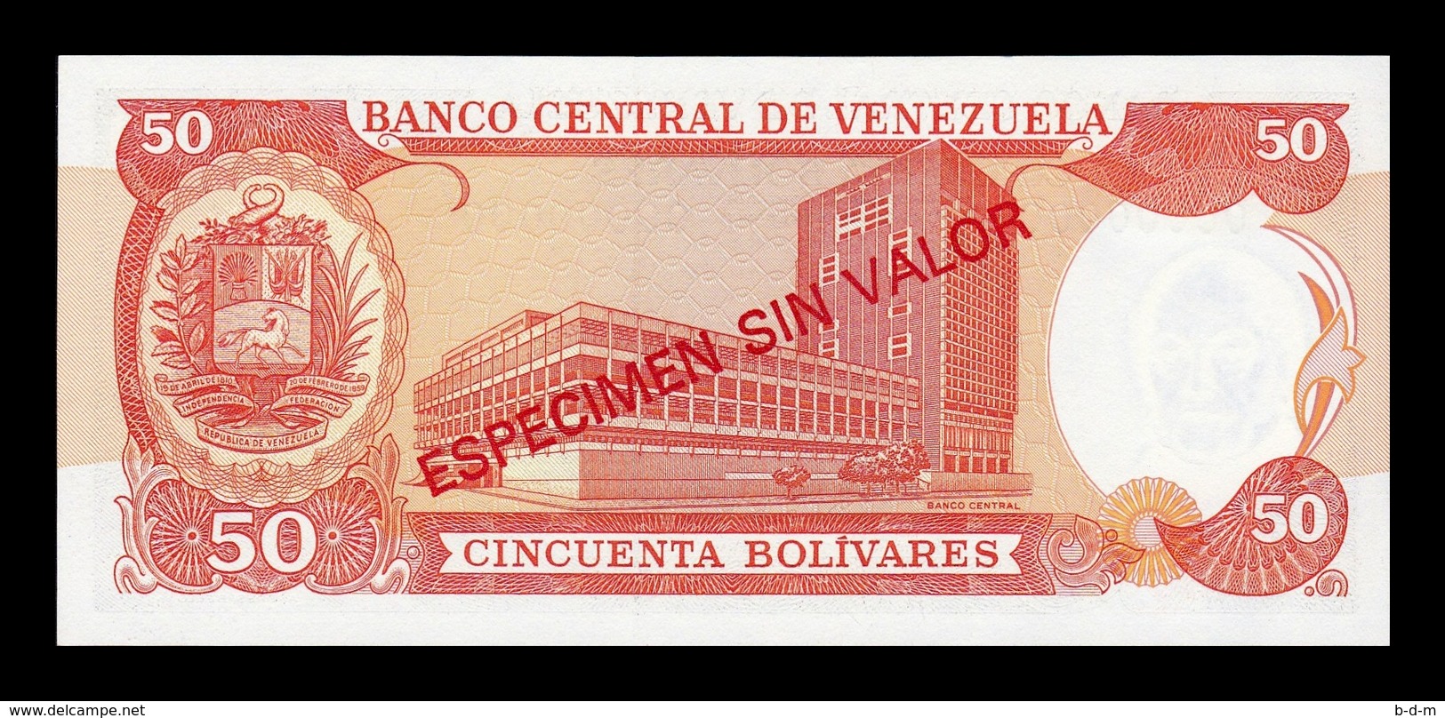 Venezuela 50 Bolívares 1998 Pick 65Fs Specimen SC UNC - Venezuela