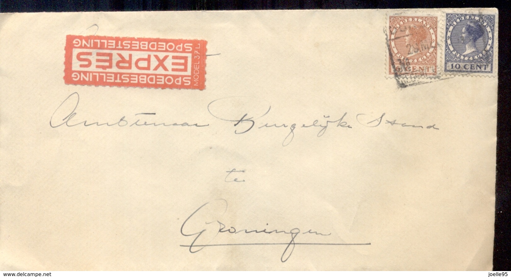 Groningen - Expres - Spoedbestelling - Spoorwegzegel - 1934 - Covers & Documents