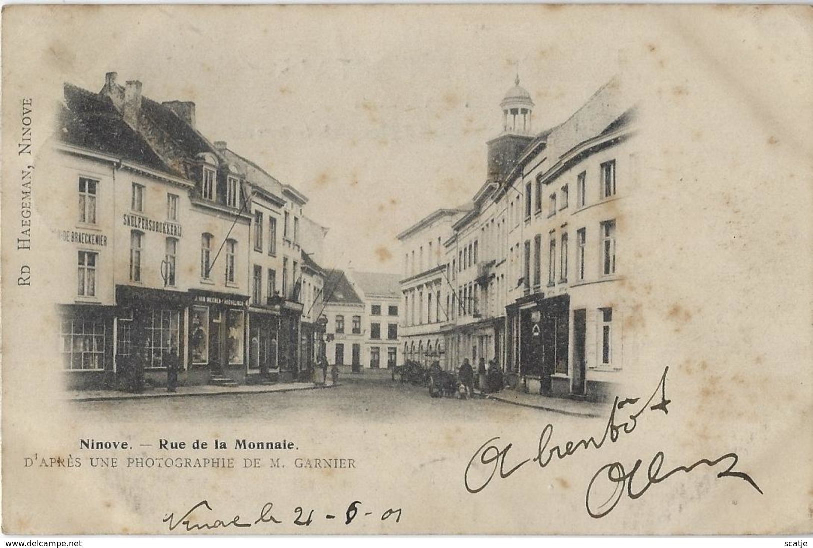 Ninove.   -   Rue De La Monnaie.   -   1901   Naar   Denderleeuw - Ninove