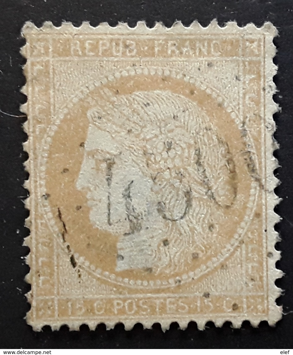 CERES No 59, 15 C Bistre,  Obl GC 4500 Bureau Supplémentaire De DIVONNE , Ain ,  TB - 1871-1875 Cérès