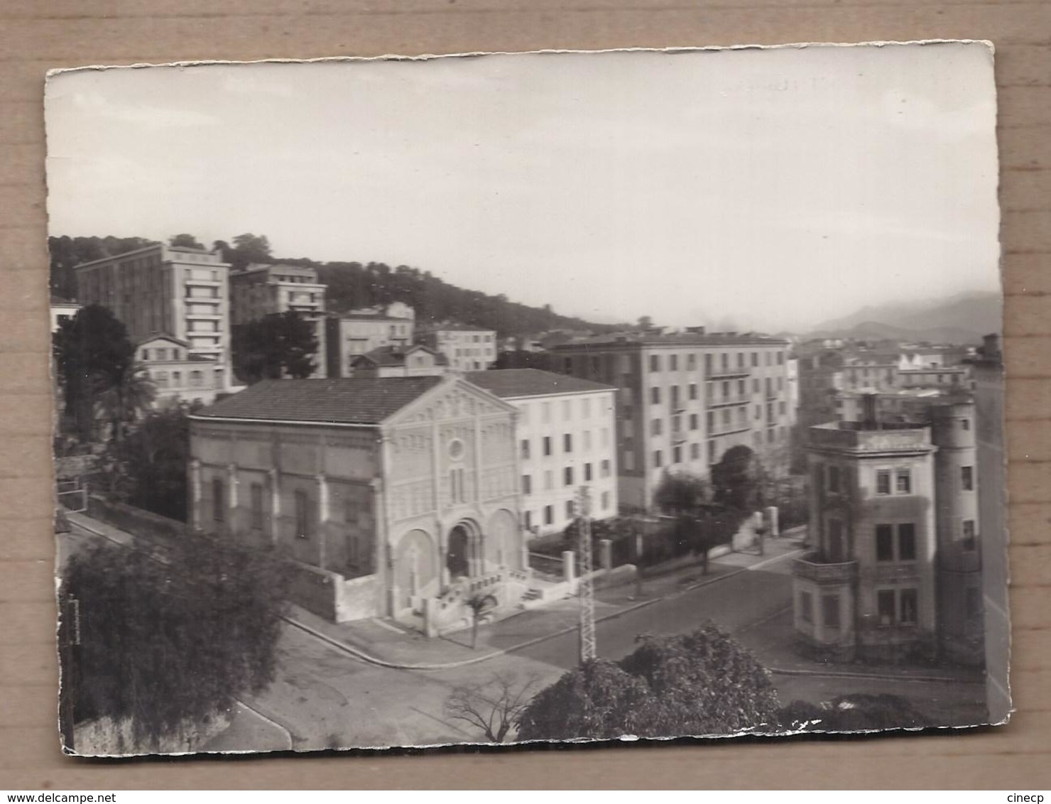 CPSM 20 - AJACCIO - Eglise Du Sacré-Coeur Et Grand Séminaire - TB PLAN CENTRE VILLE Avec Détails Maisons - Ajaccio