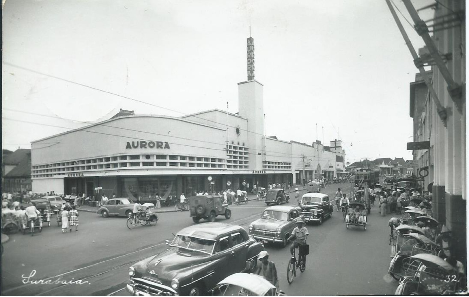 Soerabaja/Surabaia 1956 Fotokaart??? - Indonésie