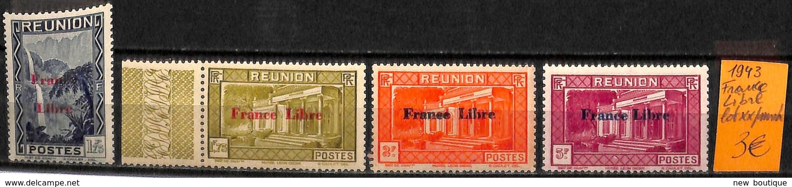 NB - [838384]TB//**/Mnh-Réunion (Colonie FR) 1943 - FRANCE LIBRE, Lot **/mnh - Autres & Non Classés