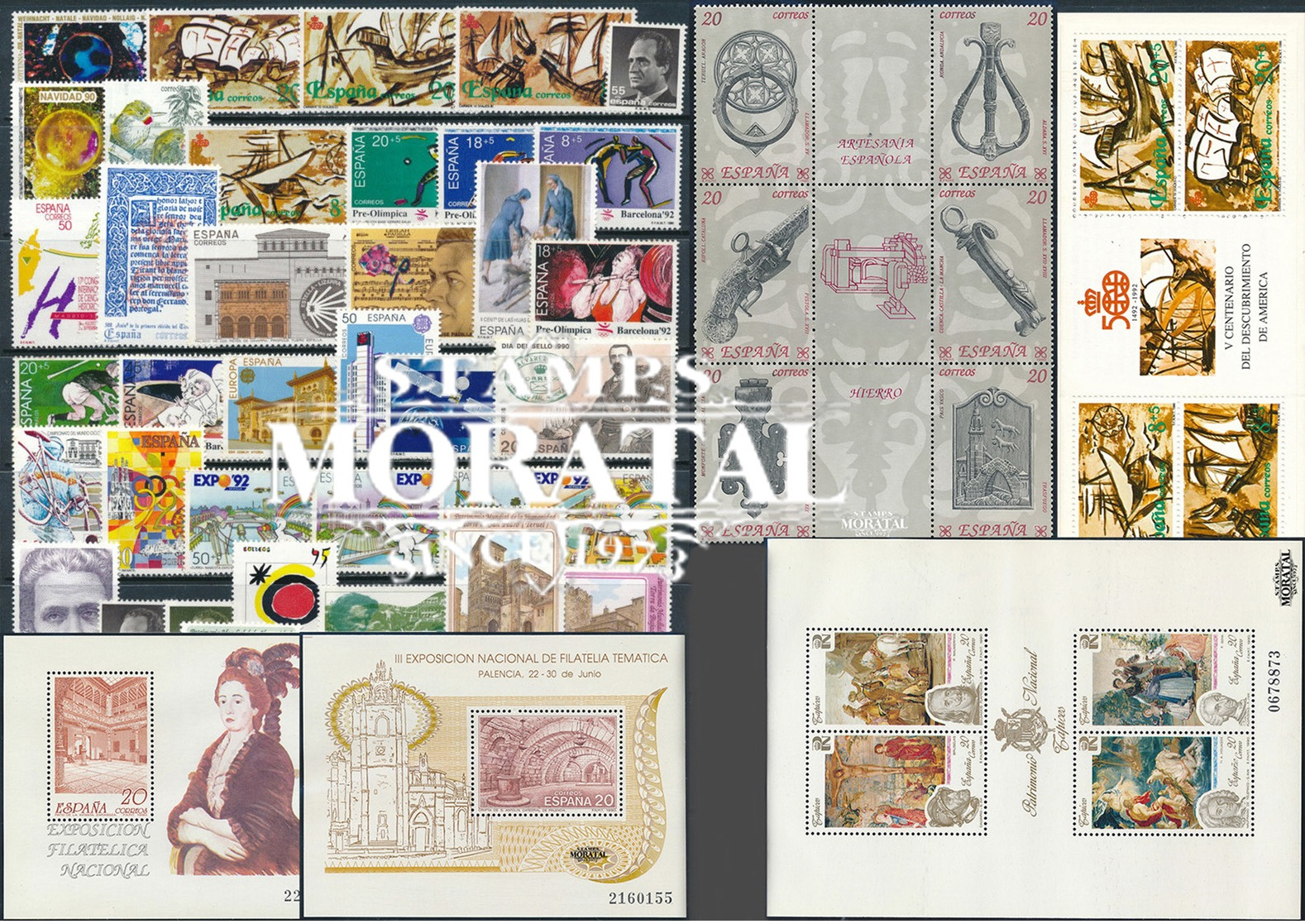 [20] 1990 Spain Year Set Complete **MNH LUXURY   + 3 Sheets + 1 Booklet Stamps In Perfect Condition. LUXE - Full Years