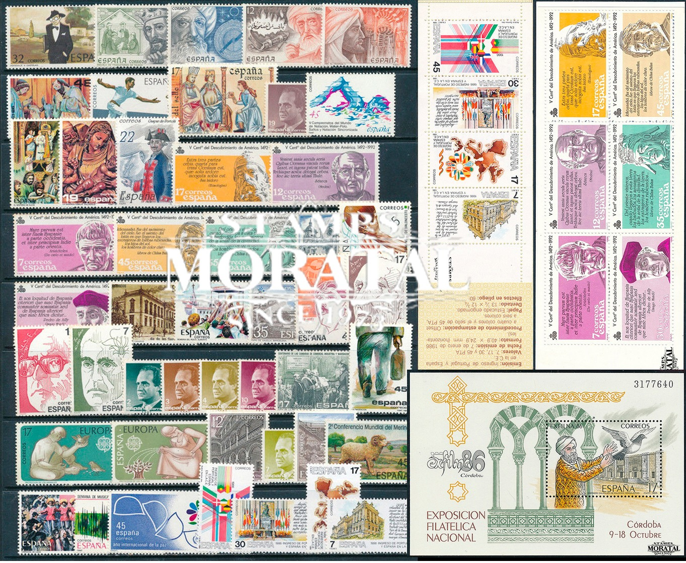 [20] 1986 Spain Year Set Complete **MNH LUXURY   + 1 Sheets + 2 Booklets Stamps In Perfect Condition. LUXE - Full Years