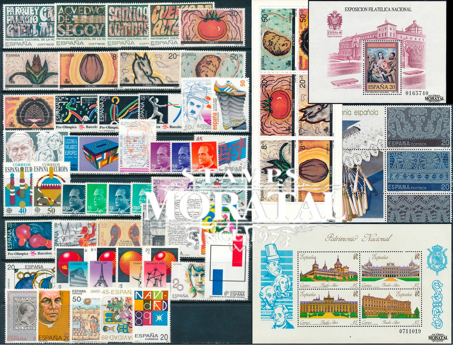 [20] 1989 Spain Year Set Complete **MNH LUXURY   + 2 Sheets + 1 Booklet Stamps In Perfect Condition. LUXE - Années Complètes