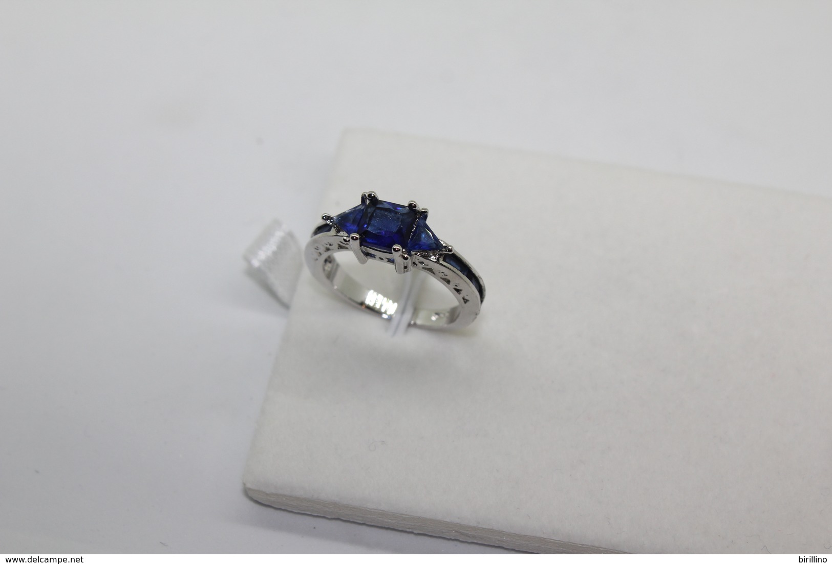 A60033/1 - Anello In Argento Sterling Pietre Blue - Misura 6 - Anelli