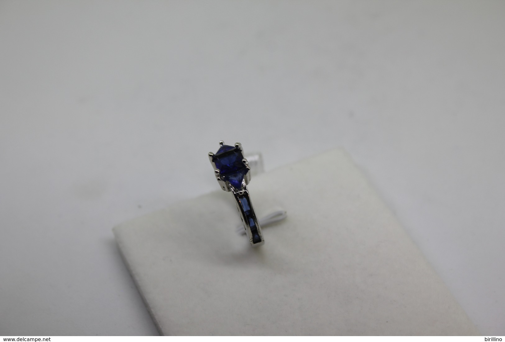 A60033/1 - Anello In Argento Sterling Pietre Blue - Misura 6 - Ringe