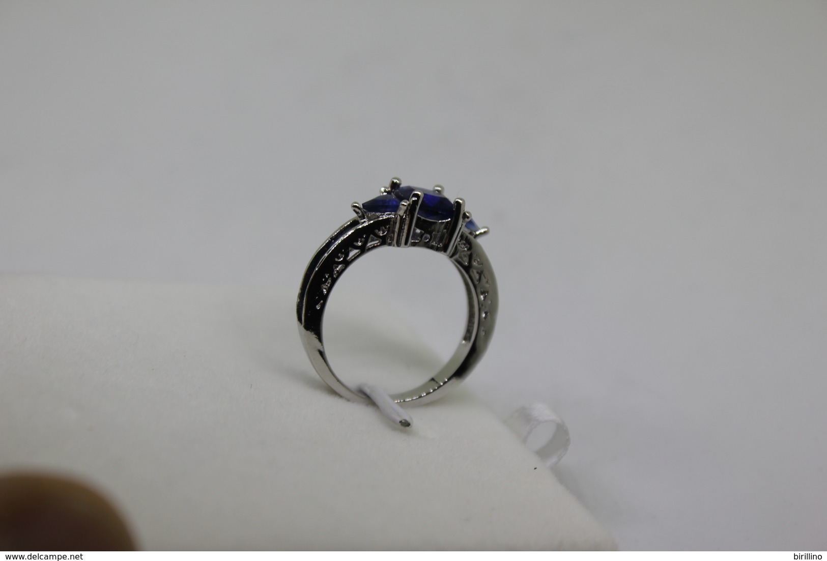 A60033/1 - Anello In Argento Sterling Pietre Blue - Misura 6 - Rings