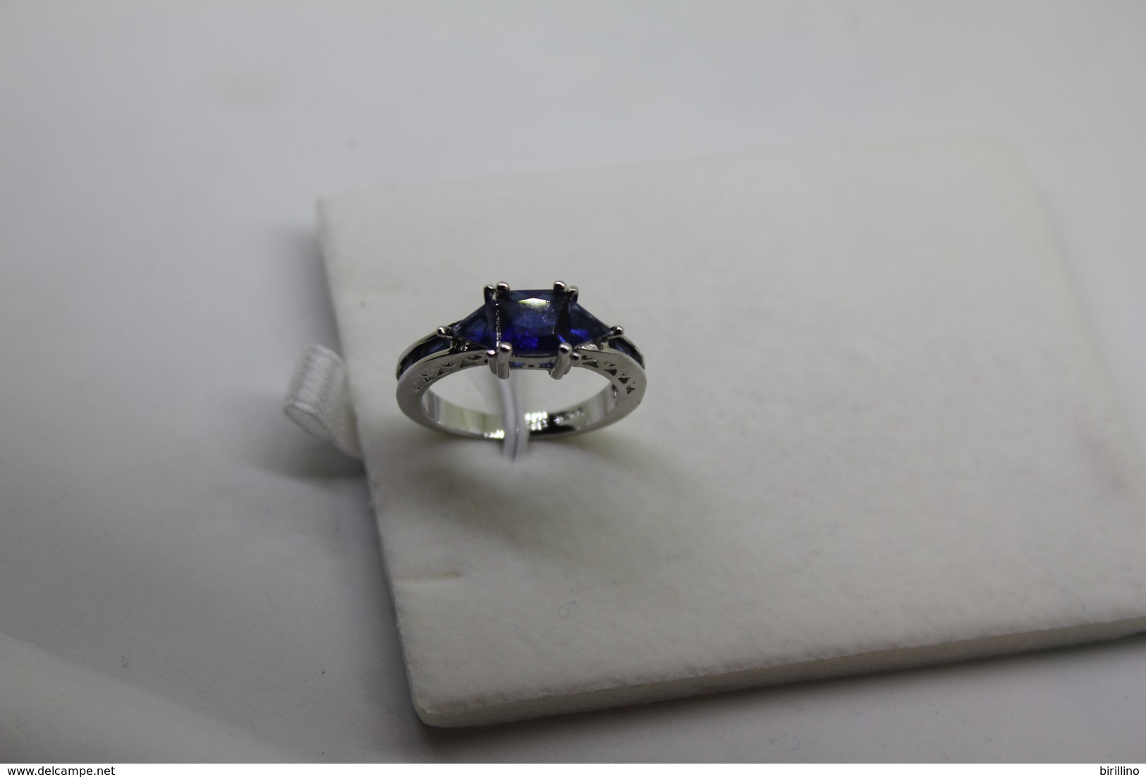 A60033/1 - Anello in argento sterling pietre blue - misura 6