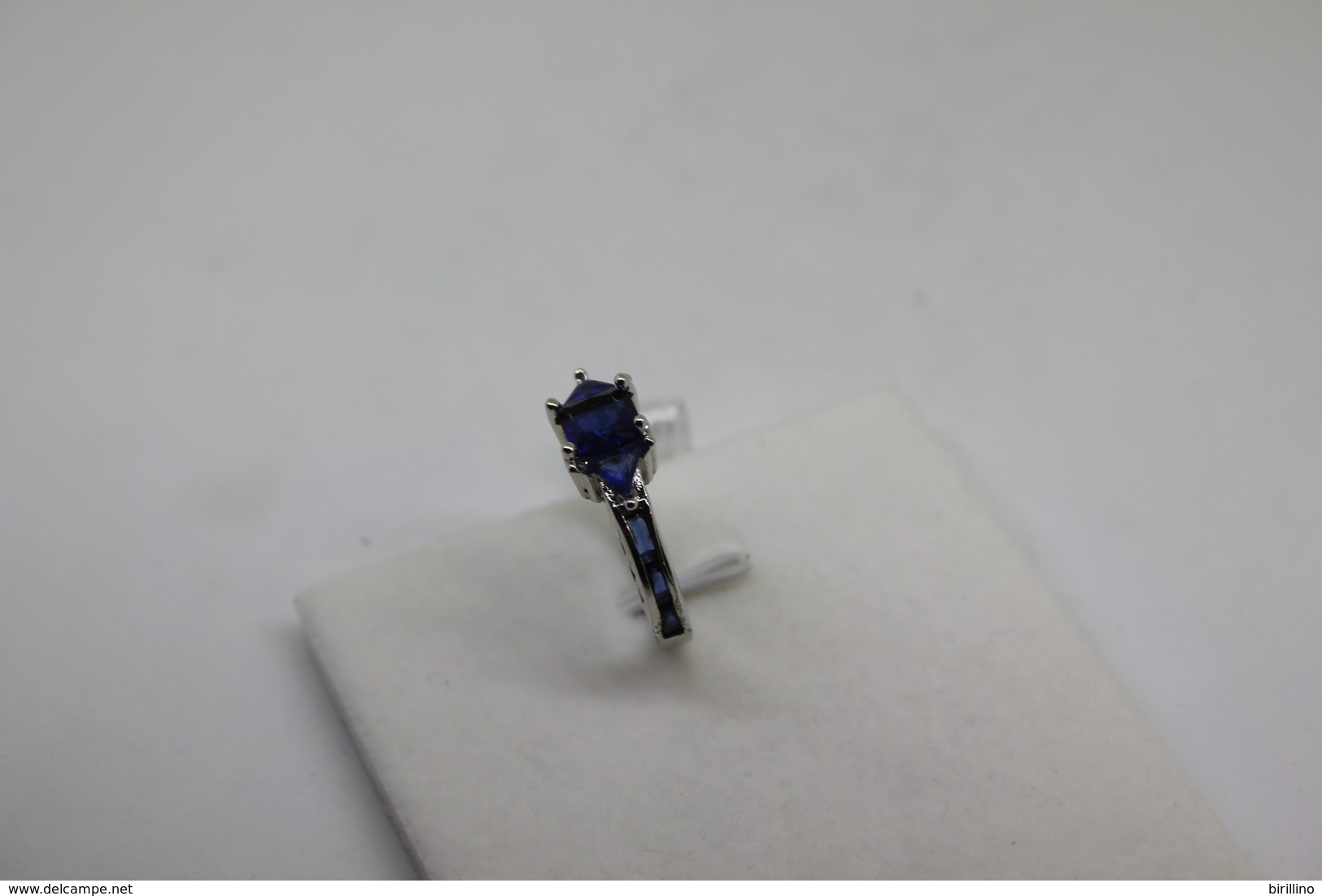 A60033/2 - Anello In Argento Sterling Pietre Blue - Misura 7 - Anelli