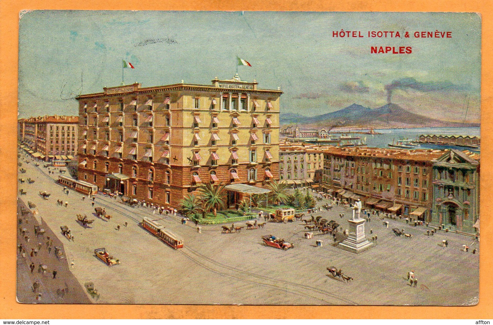 Hotel Isotta & Geneve Napoli Italy 1908 Postcard - Napoli (Naples)