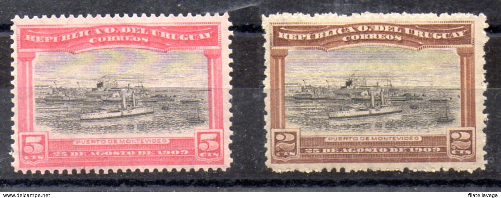 Uruguay Serie Completa Nº Yvert 177/78 ** BARCOS (SHIPS) - Uruguay