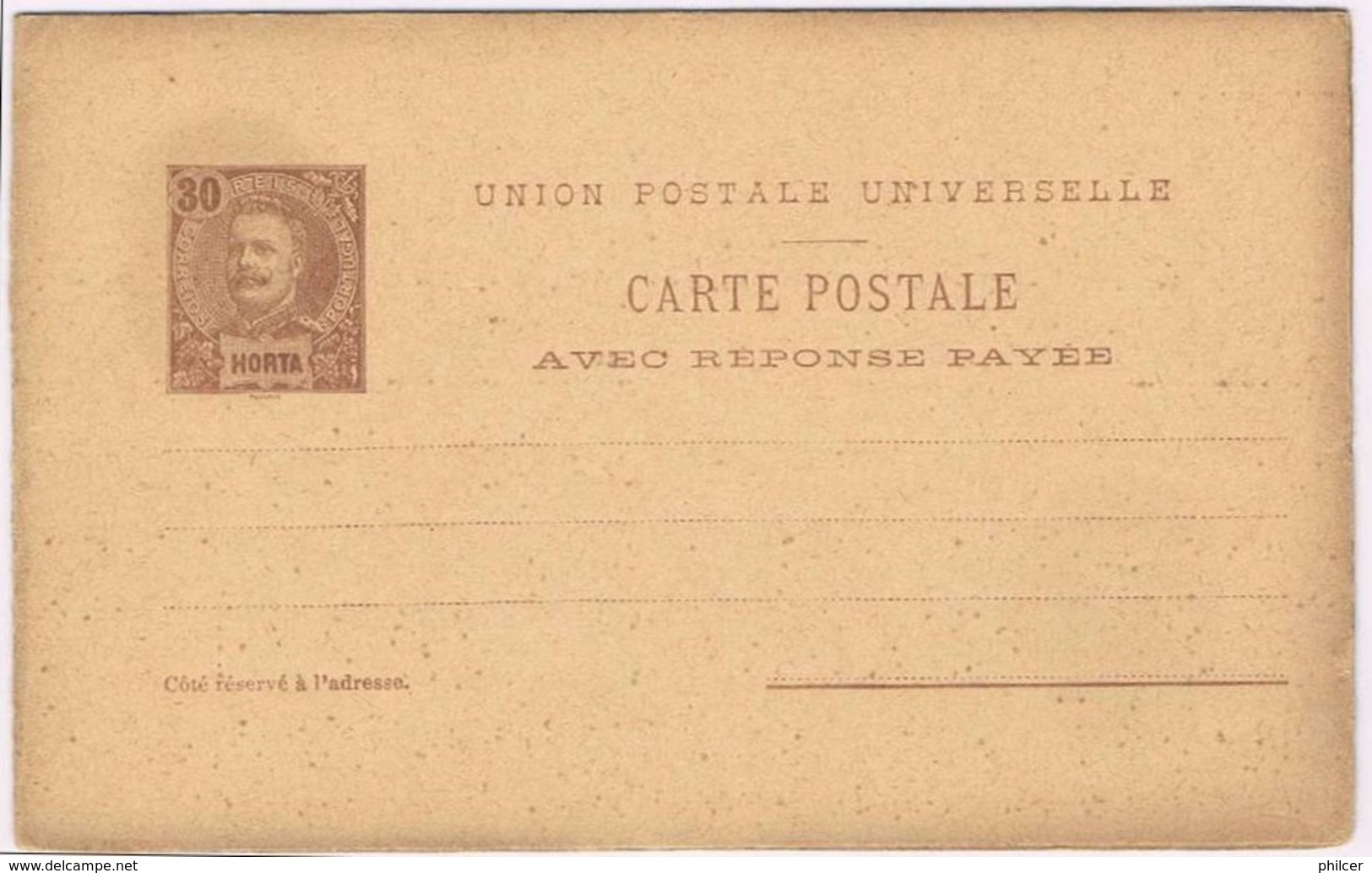 Horta, 1897, # 12, Bilhete Postal - Horta