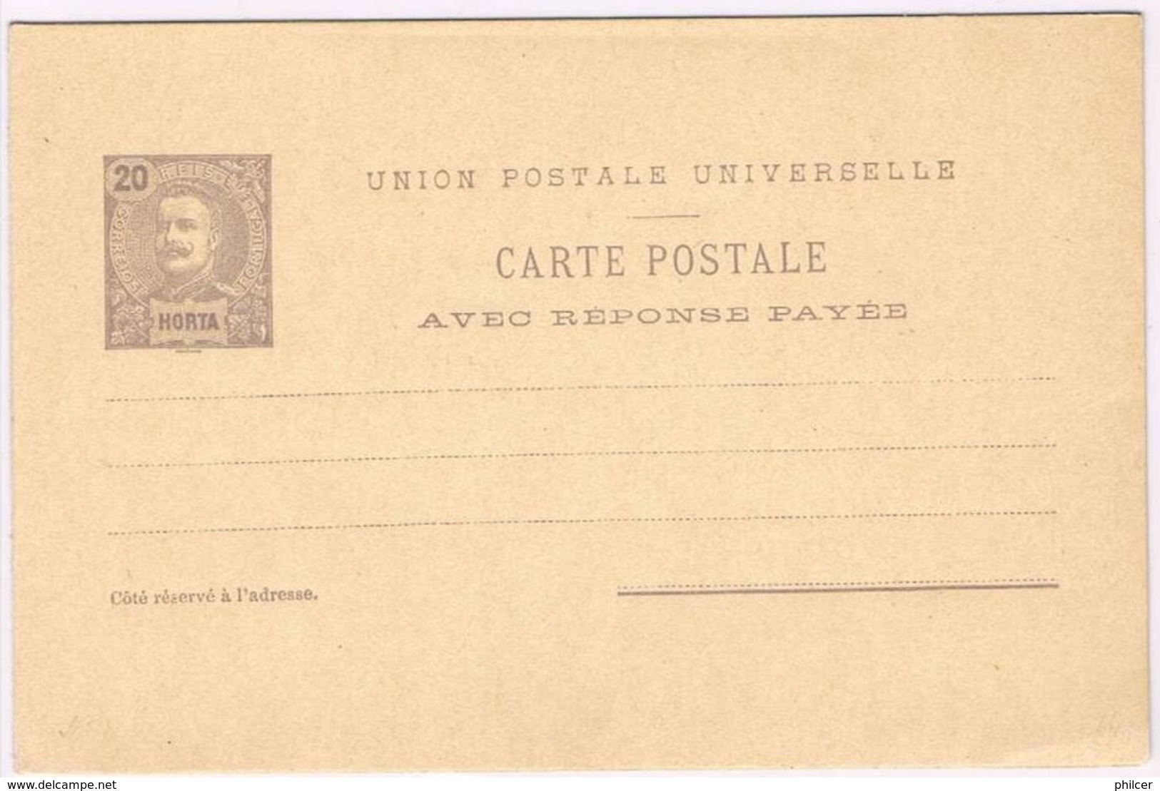 Horta, 1897, # 11, Bilhete Postal - Horta