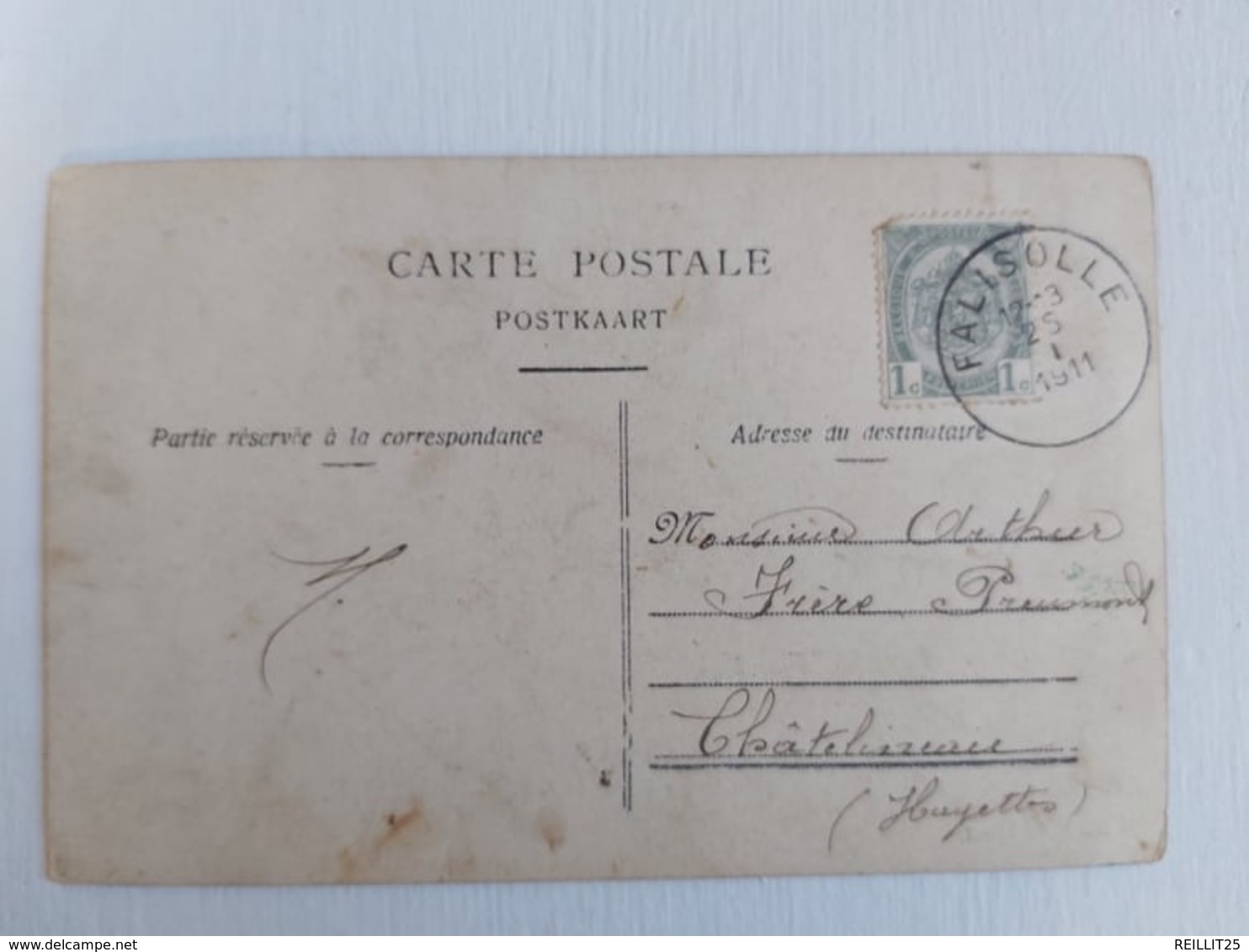 Carte Postale Belgique, Falisolle, Rue Des Vignerons Et Calvaire - Other & Unclassified