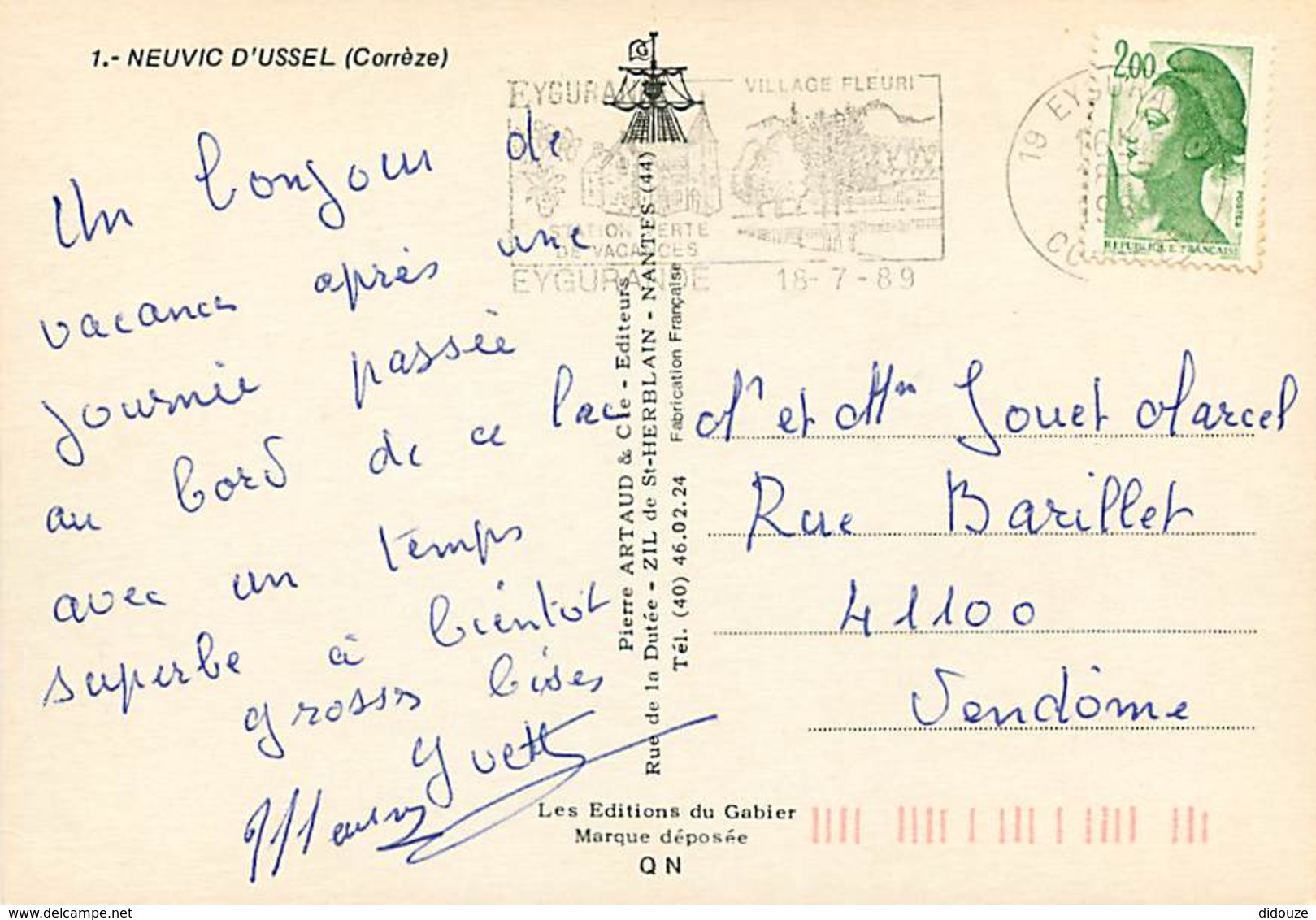 19 - Neuvic D'Ussel - Le Lac - Multivues - Voile - Voir Scans Recto-Verso - Altri & Non Classificati