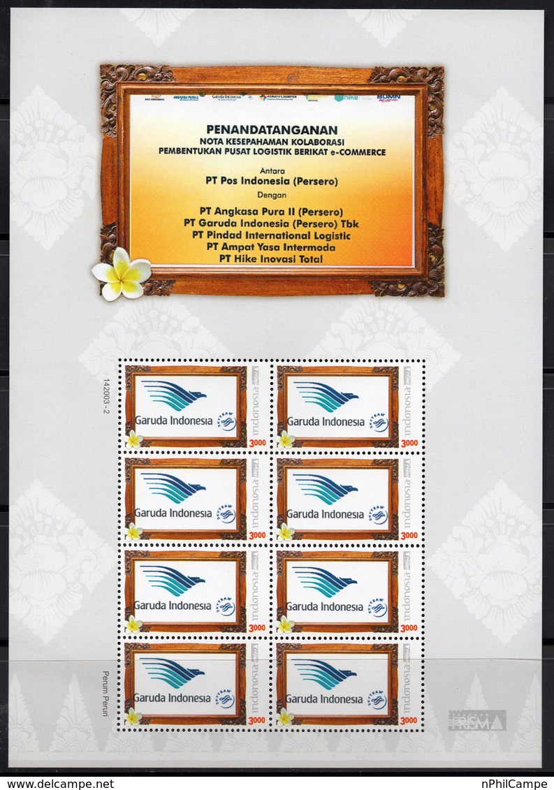 Indonesia Personalized Stamp Sheet. PRISMA, GARUDA INDONESIA - Indonesia