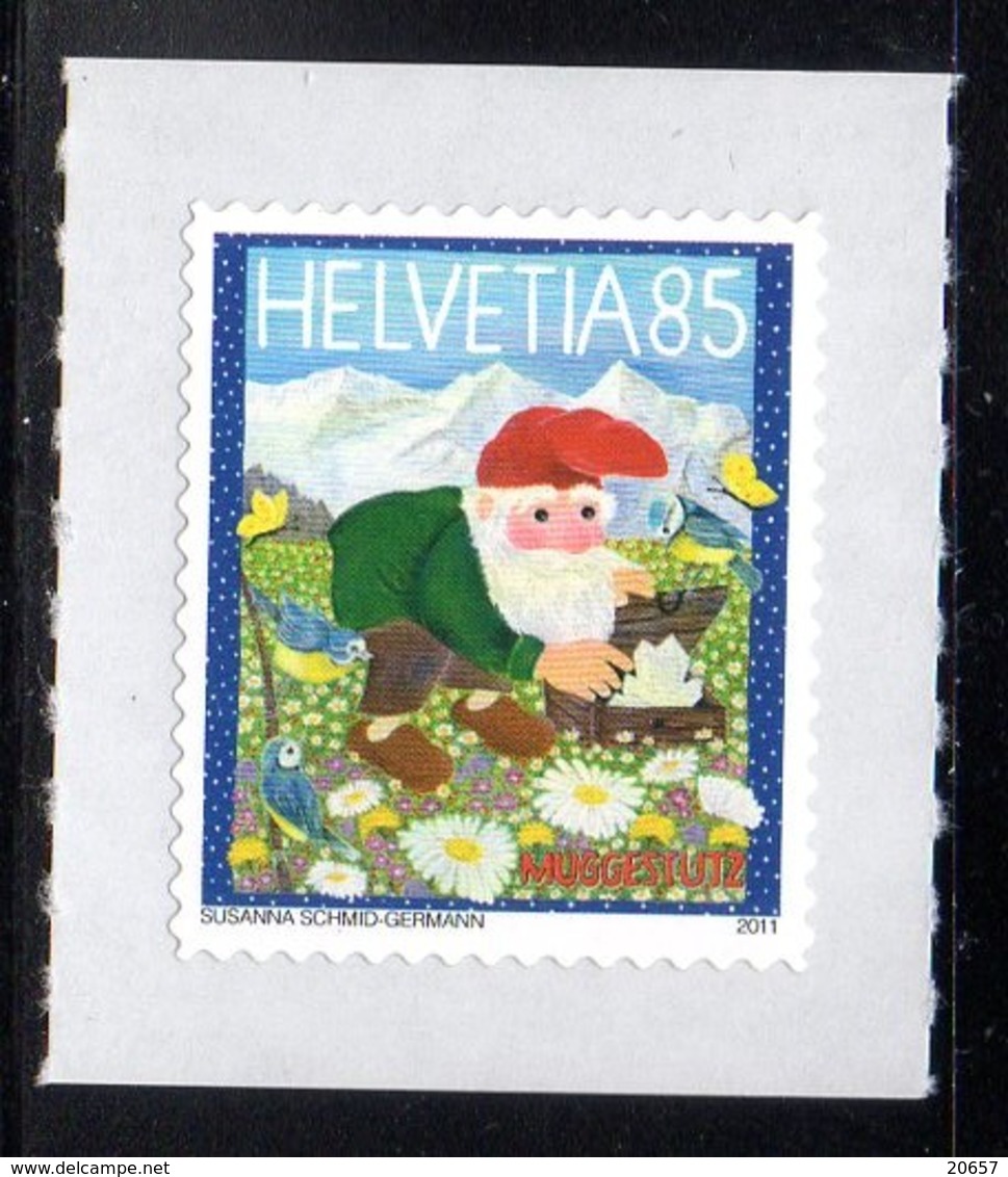 Suisse Helvetia 2144 Nain Muggestuzt, Papillon, Oiseau, Flore Marguerite - Fumetti