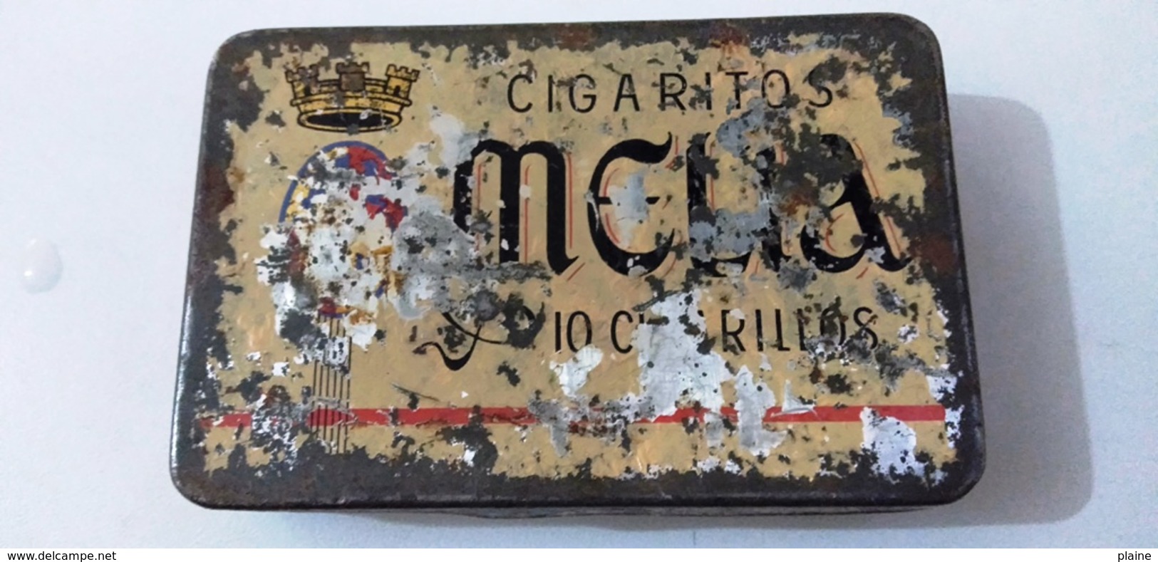 MELIA-BOITE METALLIQUE CIGARITOS- SOCIETE MELIA -ALGER - Autres & Non Classés