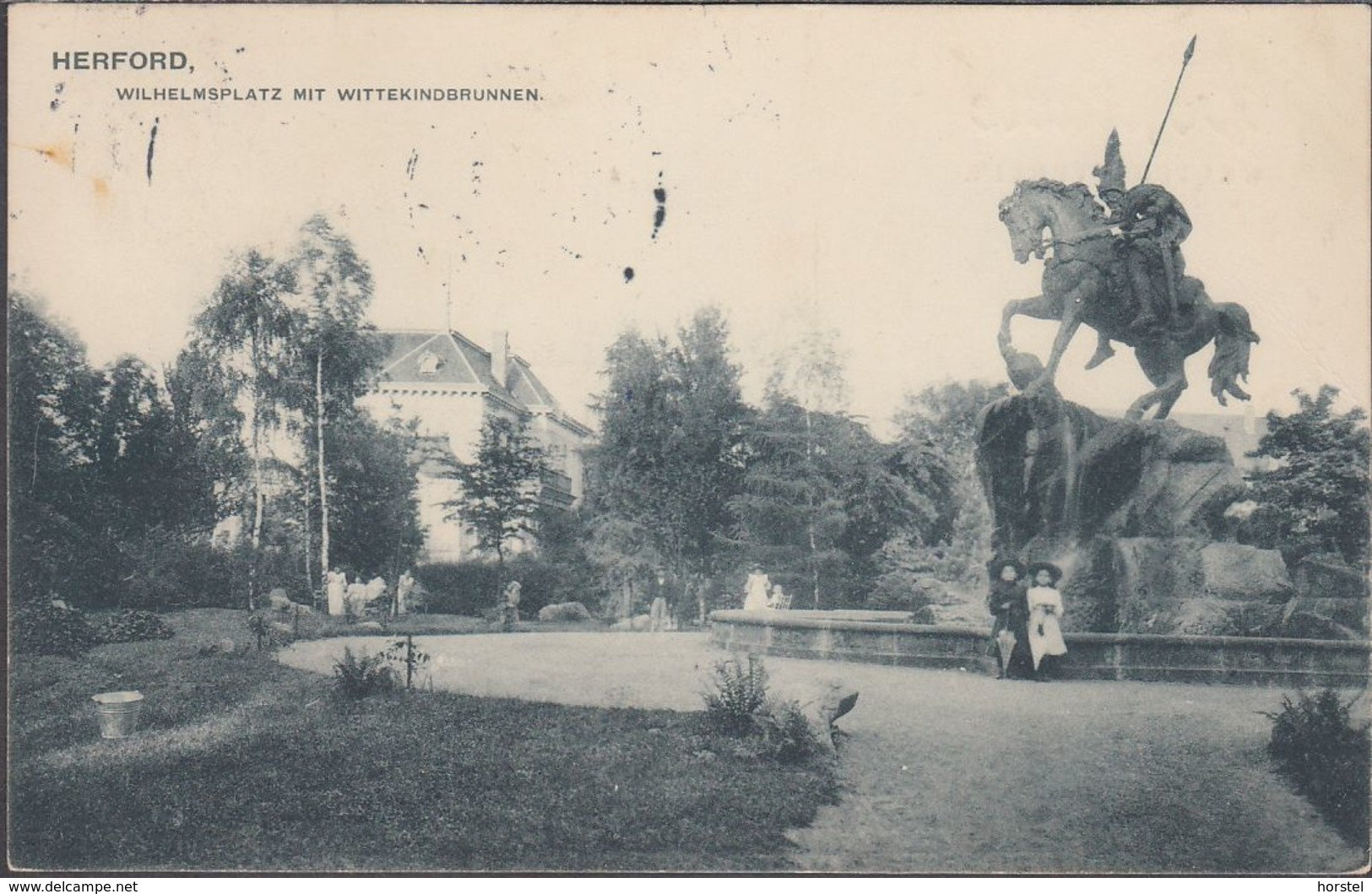 D-32052 Herford - Wilhelmsplatz Mit Wittekindbrunnen  - Old Stamp - Herford
