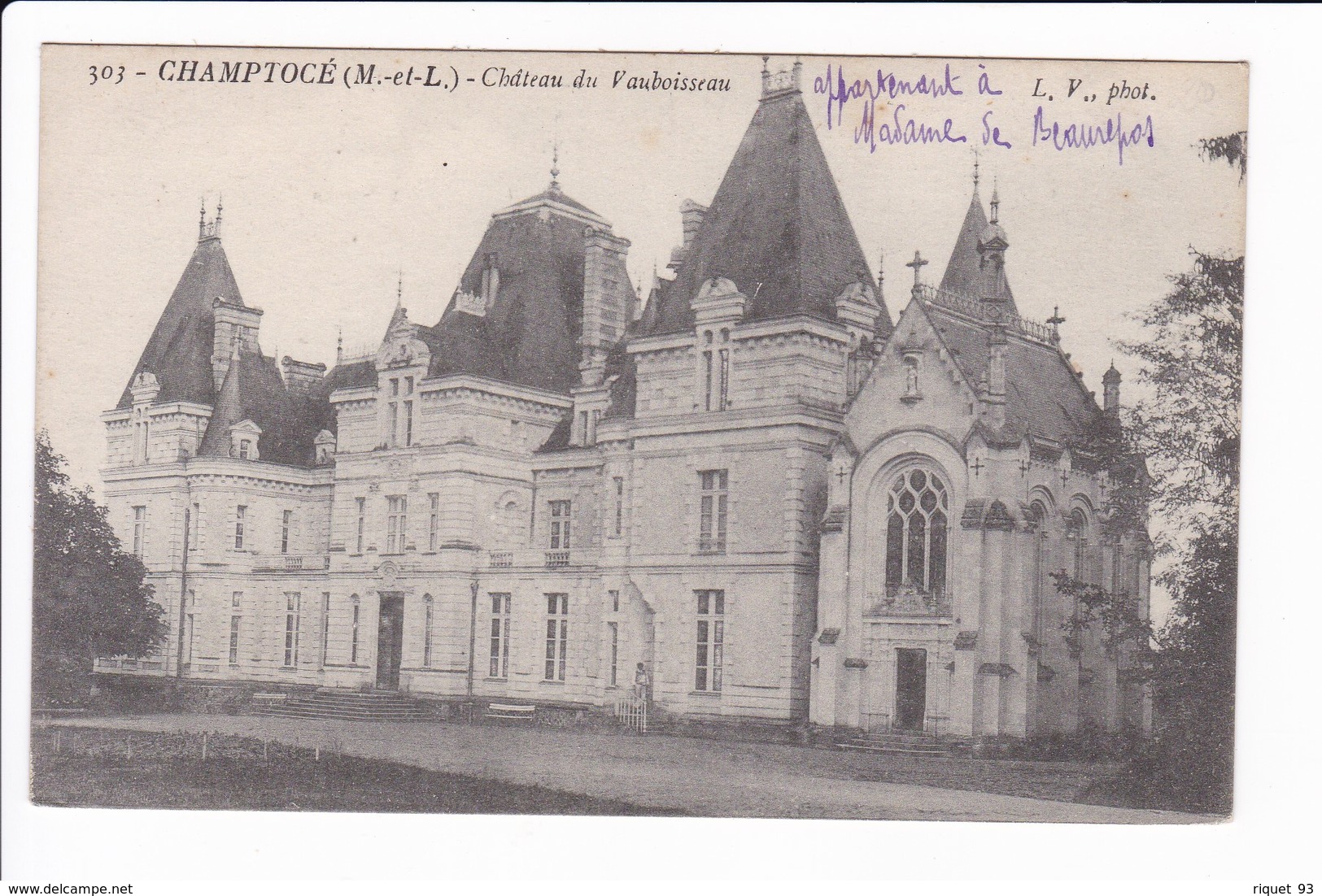 303 - CHAMPTOCE - Le Château Du Vauboisseau - Autres & Non Classés