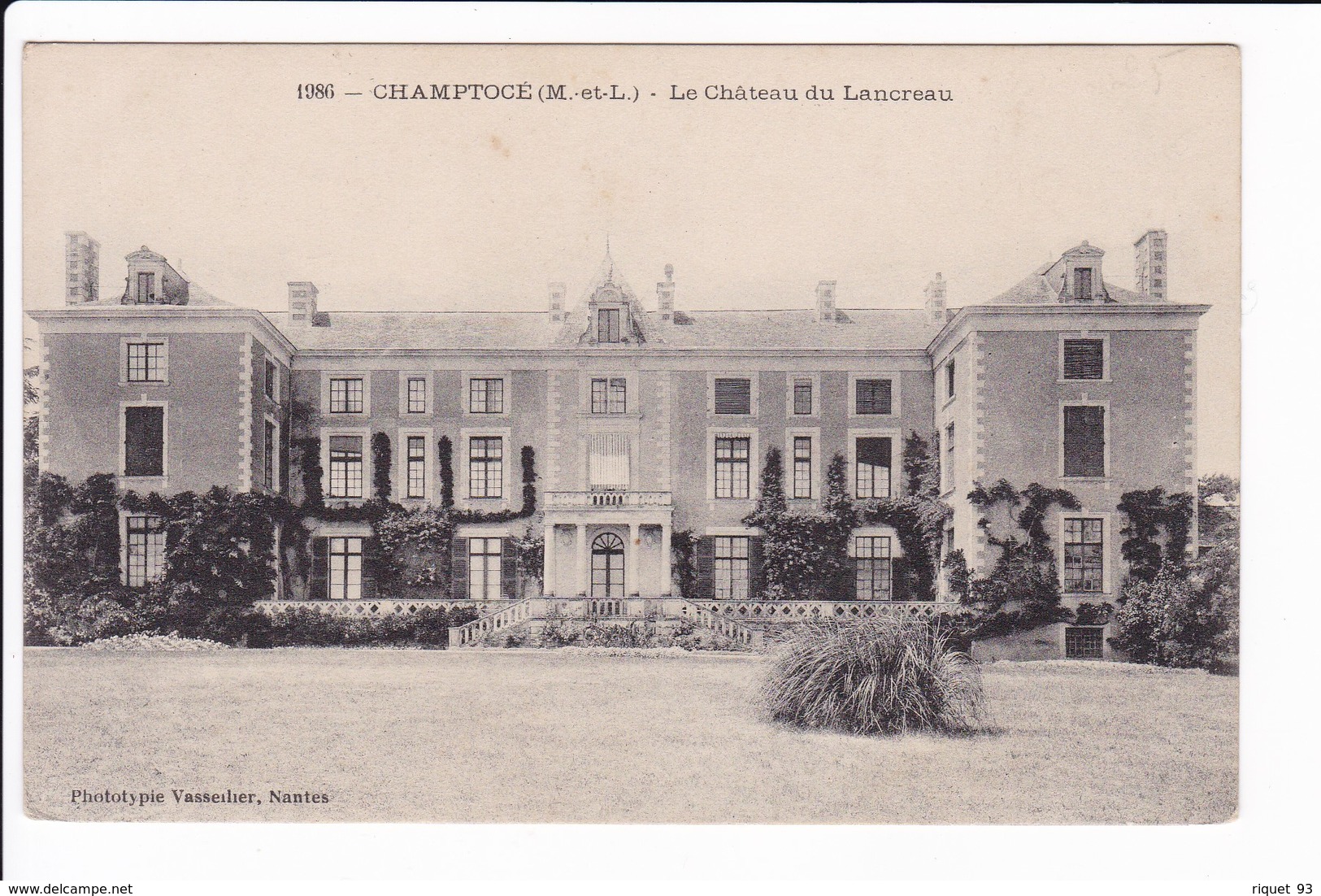 1986 - CHAMPTOCE - Le Château Du Lancreau - Andere & Zonder Classificatie